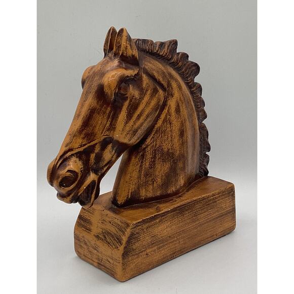 VTG Horse Head Statue Figurine Ceramic Modern Contemporary 8.5" 80s Rare - Picture 3 of 7